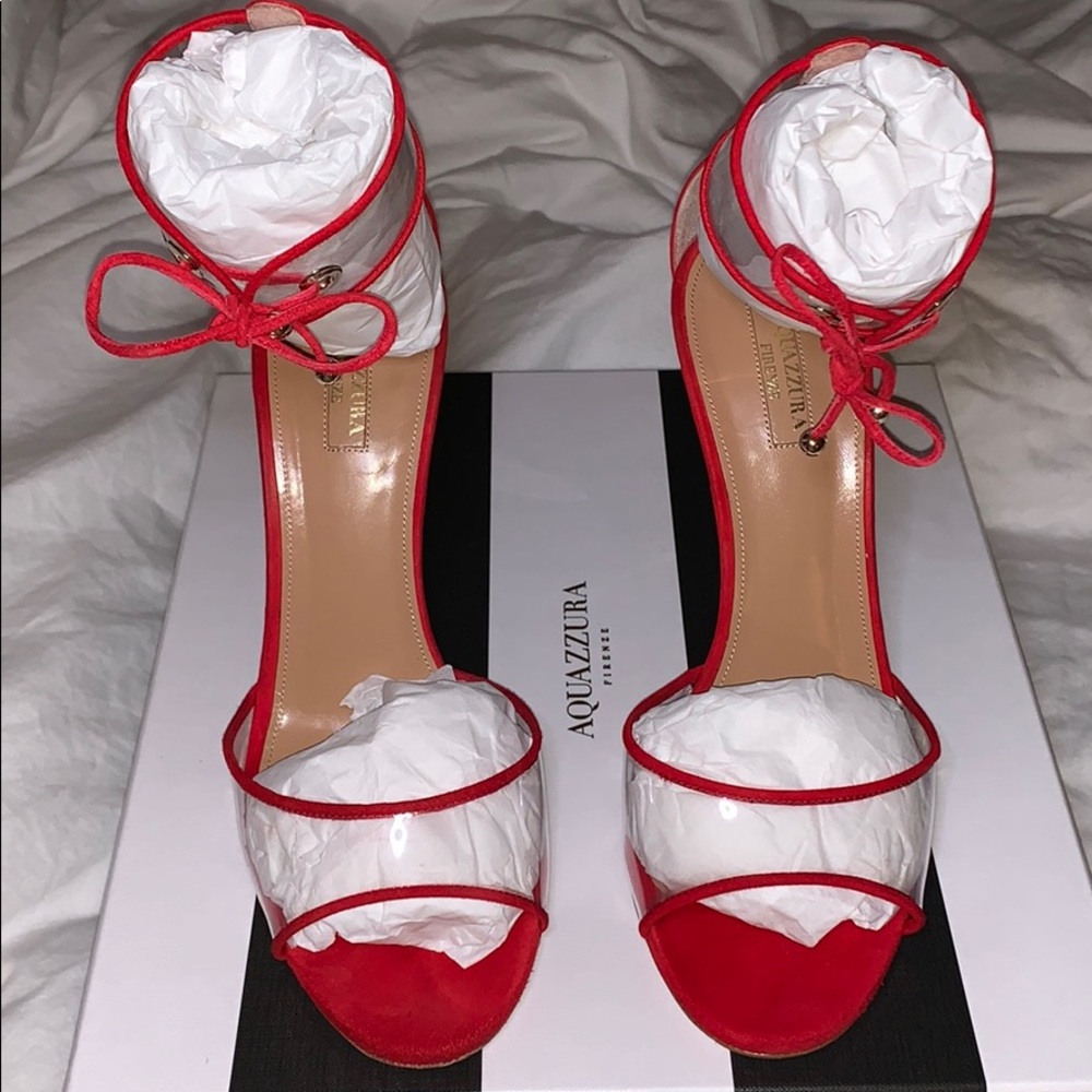 Aquazzura red sandals